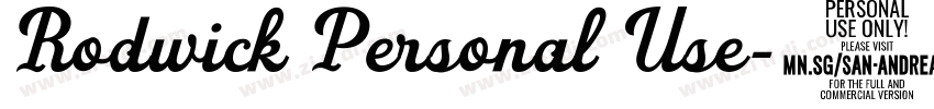 Rodwick Personal Use字体转换